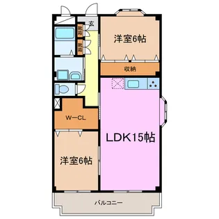 ファミーユ浅井B棟【3階】の間取り