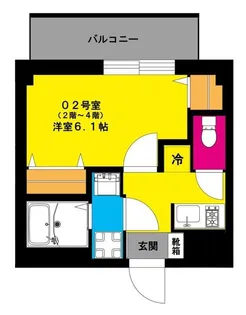 b’CASA山下町【4階】の間取り