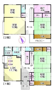 神奈川県秦野市菩提【一戸建】の間取り