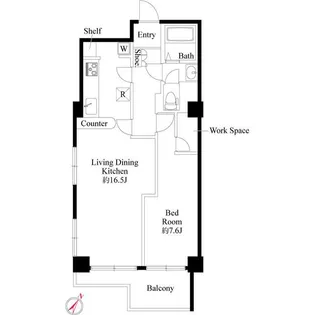 東京都渋谷区南平台町【マンション】の間取り