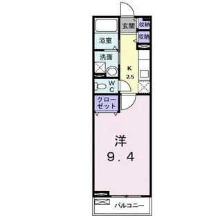 レインボー小郡【2階】の間取り