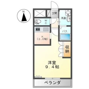 ベルクレスト.K【2階】の間取り
