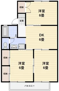 プレジール難波A【2階】の間取り