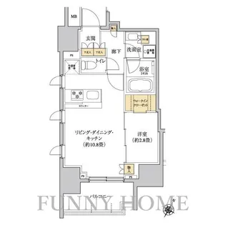 グレーシアフィット三軒茶屋【6階】の間取り