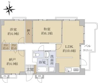 ルネッサコートASHIYA【4階】の間取り