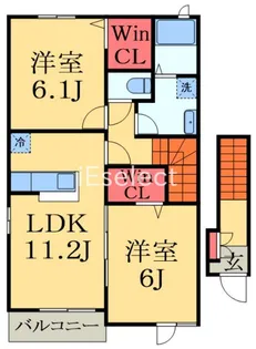 スカイコートII【2階】の間取り