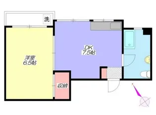 弥生町ビレッジ【2階】の間取り