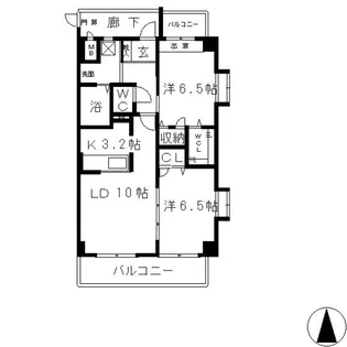 ビバリーガーデン老松【3階】の間取り