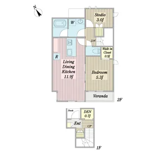 Wisteria仲町台の間取り