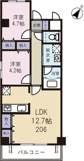 ラージヒルズ町田【2階】の間取り