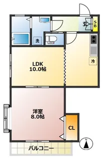 ローズガーデン【1階】の間取り