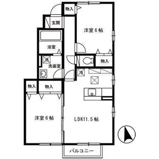 レセンテヴィラTA T【1階】の間取り