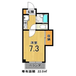 フォーブル深草【1階】の間取り