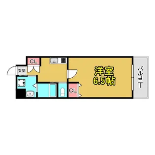 カサベージュ天神橋【3階】の間取り