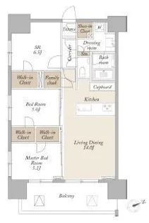 ライトテラス新宿御苑【14階】の間取り