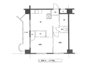 河東ハイツ【3階】の間取り