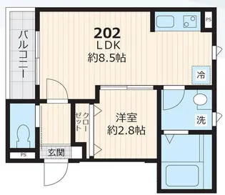ラグシエール目黒洗足【2階】の間取り