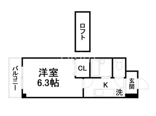 CASA衣笠【4階】の間取り