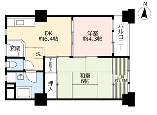 UR千島【2階】の間取り