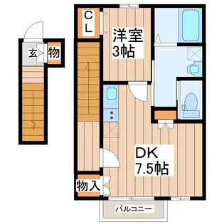 プレモリー長町南 B棟【2階】の間取り
