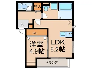 ポラリス久留米南【3階】の間取り