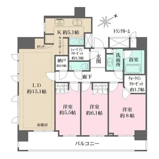渋谷アインス【6階】の間取り