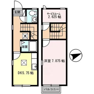 リースランド北条宮の町【1階】の間取り