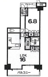 イーグルコート聖護院【5階】の間取り