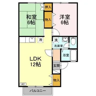 アビタシオンII B【2階】の間取り