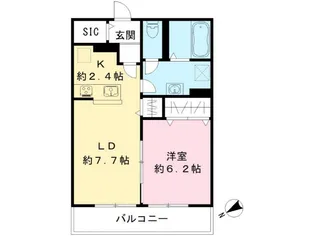ルリエ目黒中央町【2階】の間取り