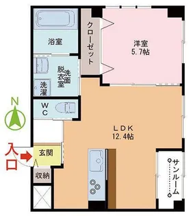 ESPOIR T・C【1階】の間取り