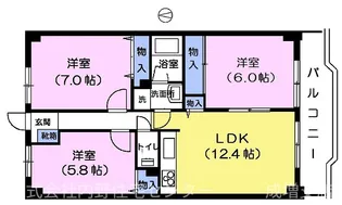 第3パークマンション【1階】の間取り