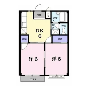 O.KハイツI【1階】の間取り