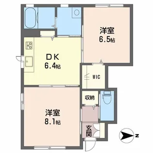 クオーレ清住【1階】の間取り