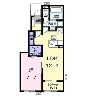 レスポワール鯏浦【1階】の間取り