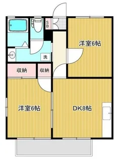 第6登陽コーポ【1階】の間取り