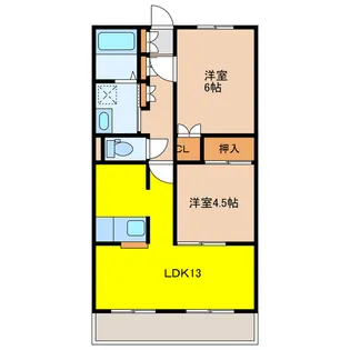 ボヌール鈴木【2階】の間取り