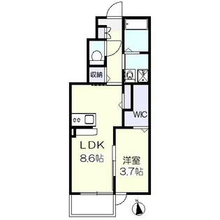 ハイネスササキ【1階】の間取り