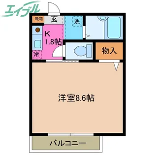 アドミラブールA棟【1階】の間取り