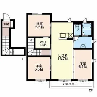 メゾン上野 H【2階】の間取り