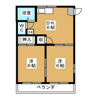 ハイコーポ津田沼【2階】の間取り