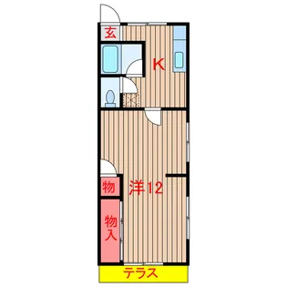 グリーンコーポ【1階】の間取り