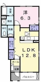 エスポワール【1階】の間取り