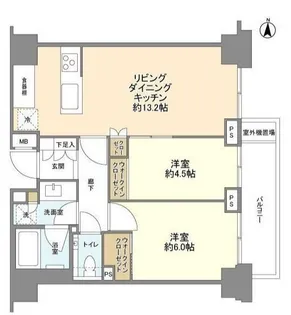 グランドメゾン三鷹フロントレジデンス【10階】の間取り