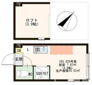 ハーモニーテラス豊玉北【1階】の間取り