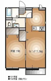 ハイツ・フローラ【1階】の間取り