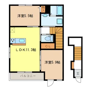 STELLA【2階】の間取り