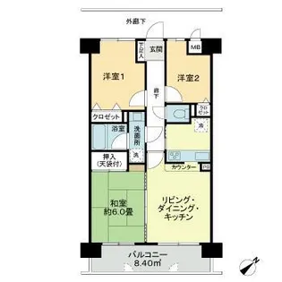 ハイホーム立川一番町【3階】の間取り