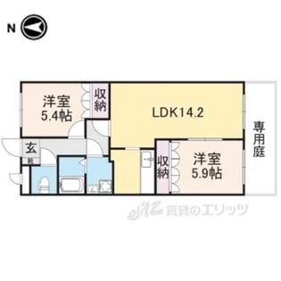 セントフィールド葛城1【1階】の間取り