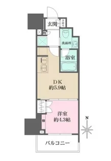 ルフォンプログレ元浅草マークス【7階】の間取り
